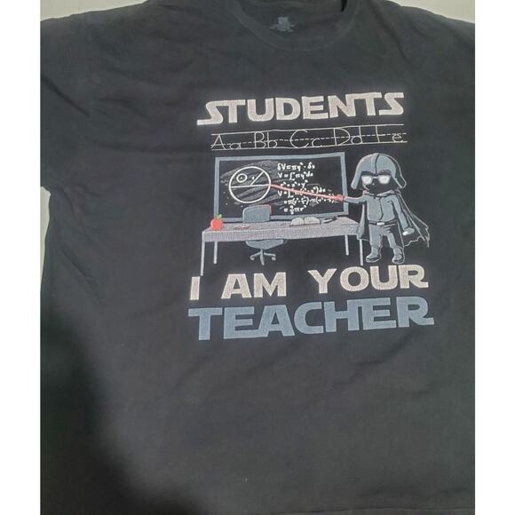 Star Wars Themed Mens Black t-shirt Size 3X Students I am your teacher School - Picture 3 of 6